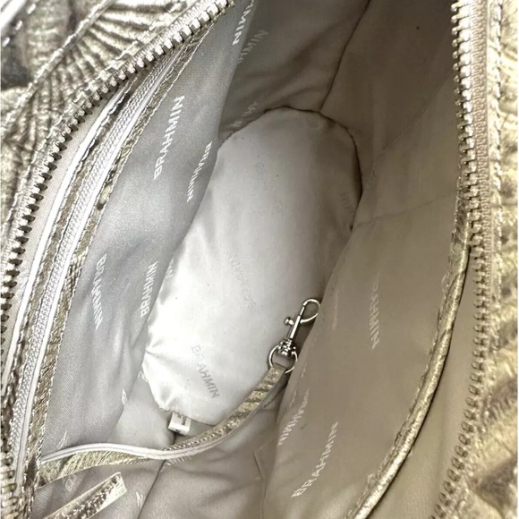 🐚 NWT BRAHMIN Stardust Draper Gold Seashell Themed Leather Mod Bowie HANDBAG!!! - Picture 2 of 14